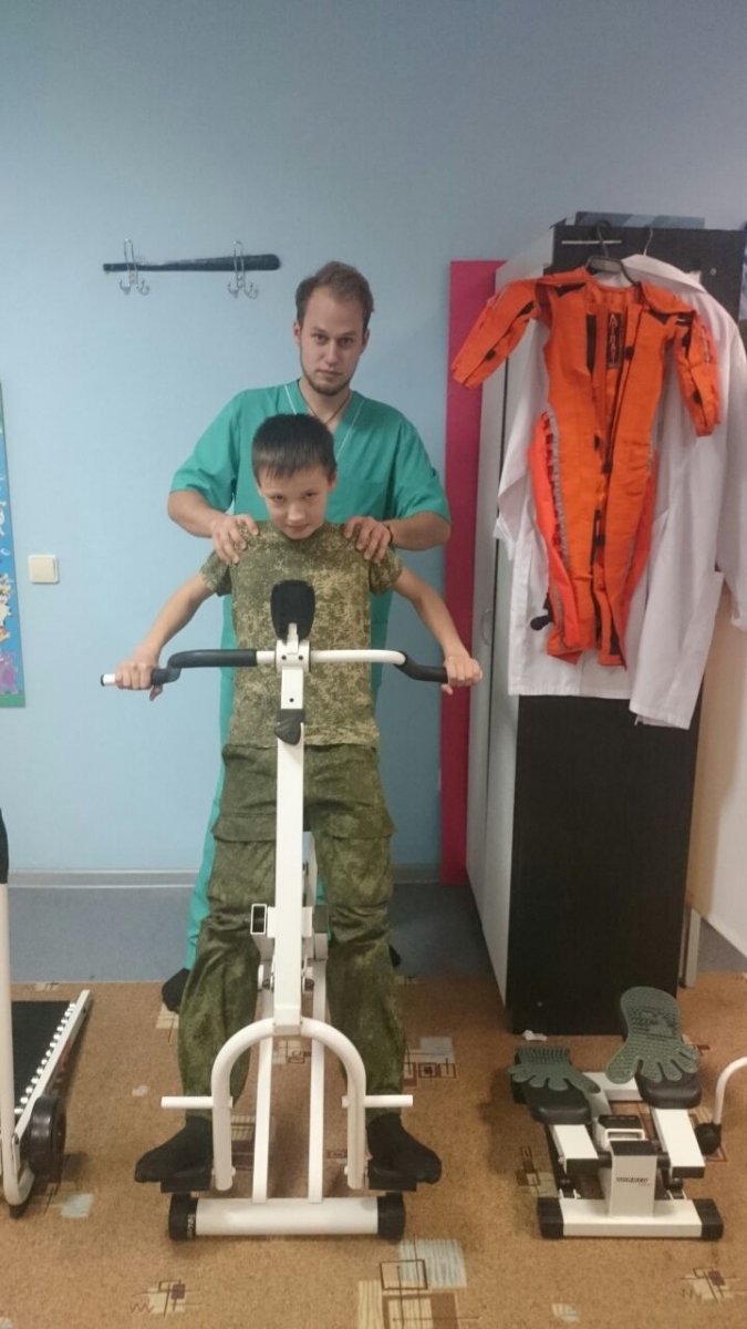 Занятия ЛФК на тренажере