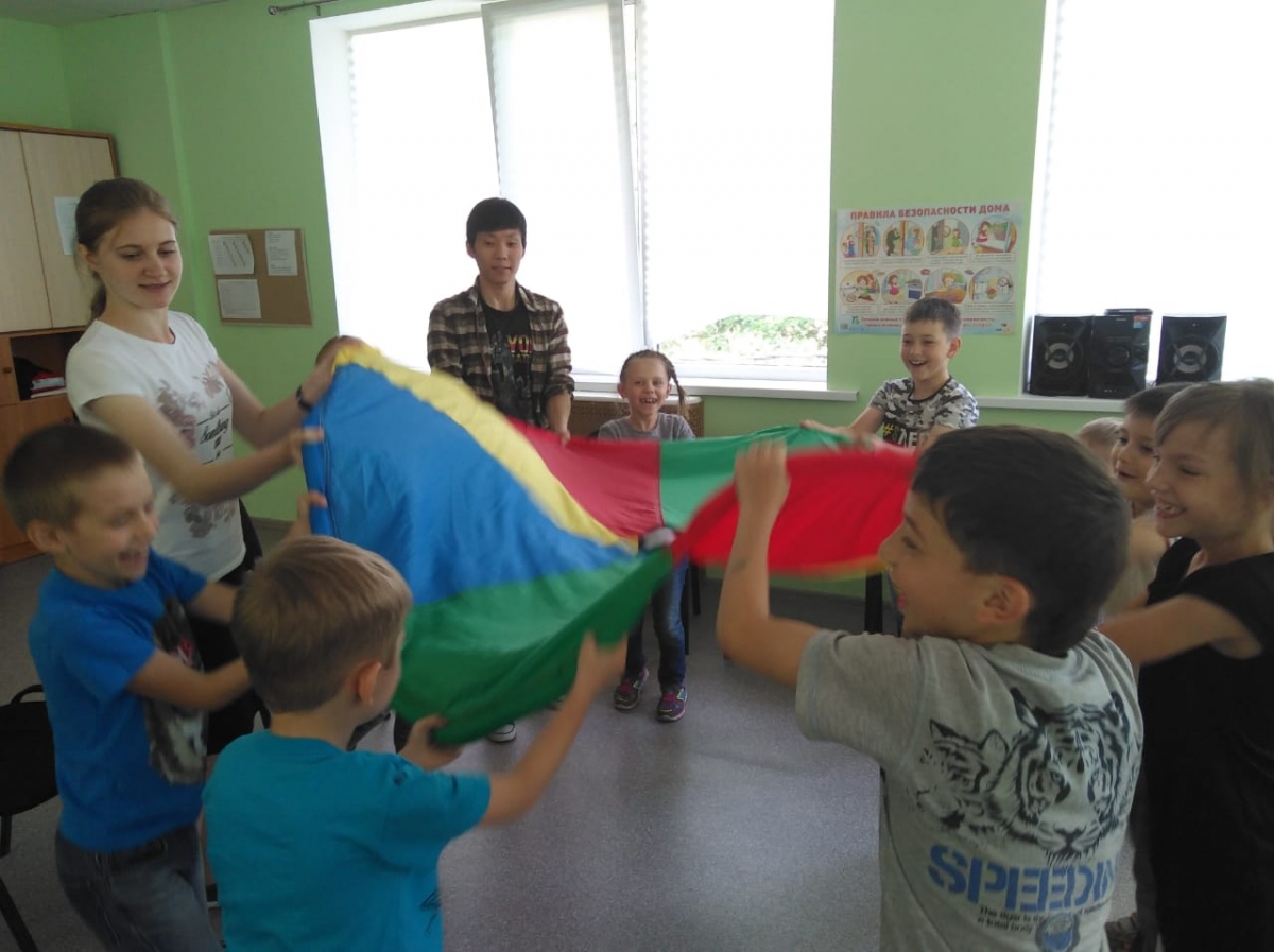 Дети во время тренинга